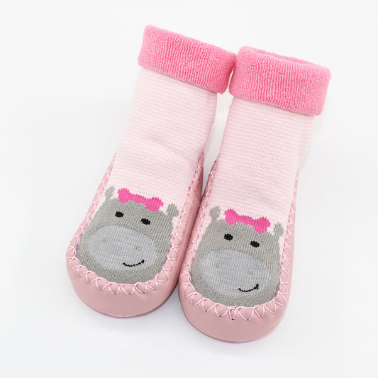 Animal Soft Sole Toddler Slipper Socks - Non-Slip
