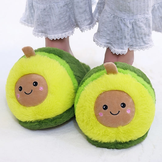 Avocado Plush Slippers for Women