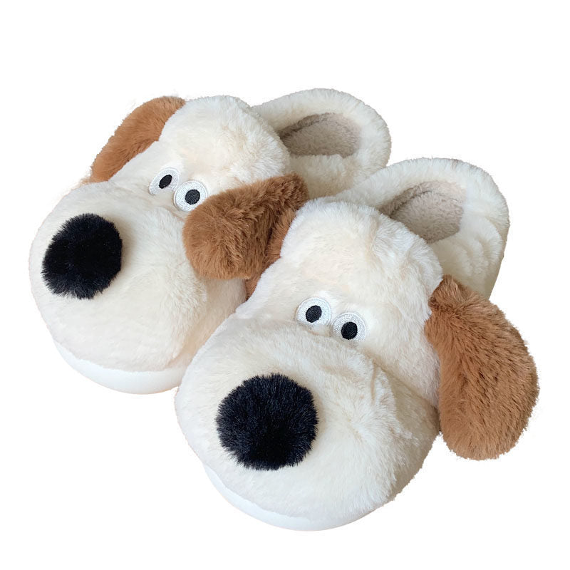 Plush Dog Slippers for Girls