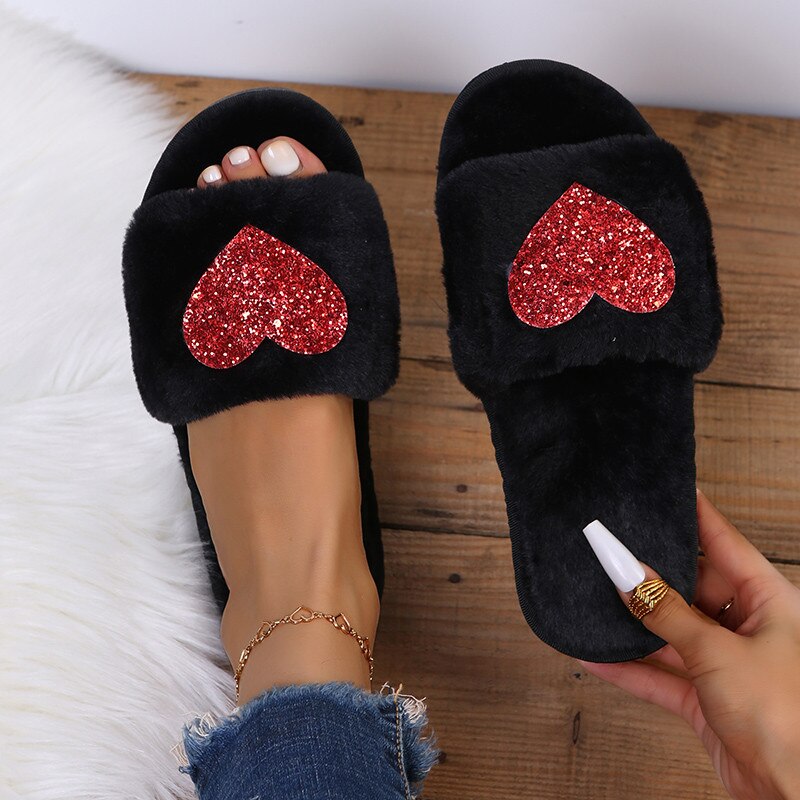 Women's Fashion Slippers with Heart