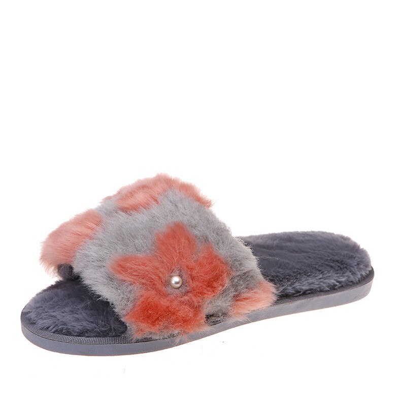 Women's Fashion Slippers with Flowers - Slippers Galore