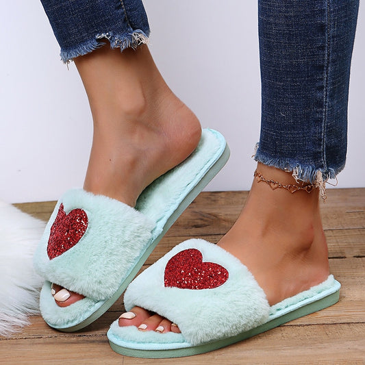 Women's Fashion Slippers with Heart