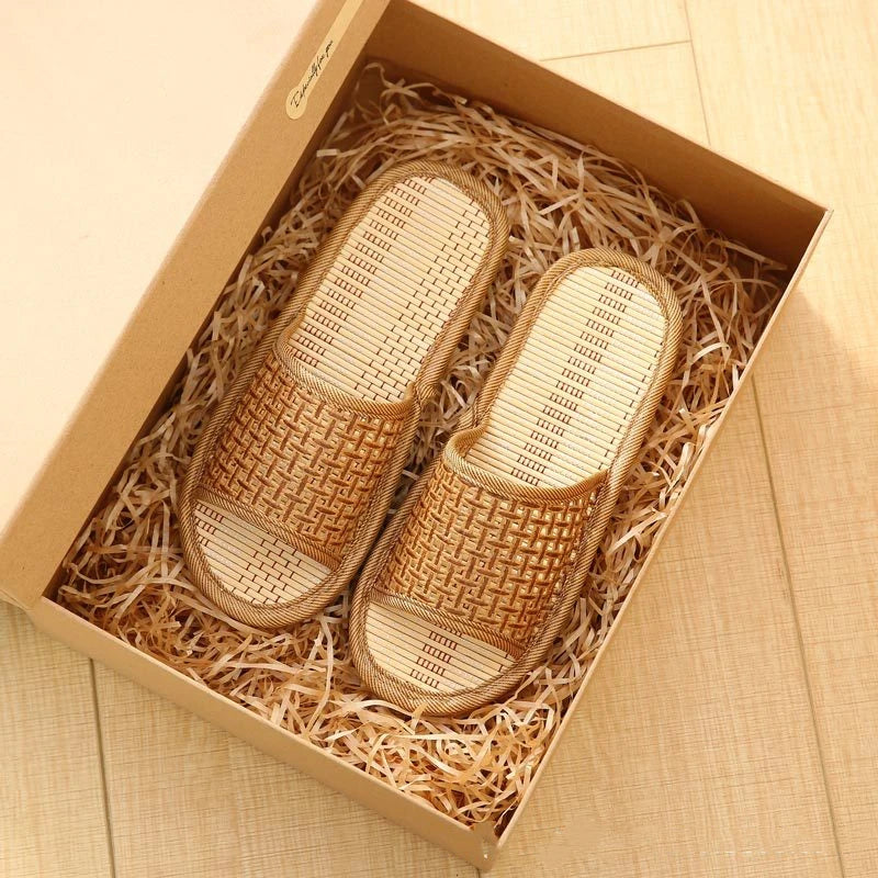 Bamboo Rattan Slippers for Men