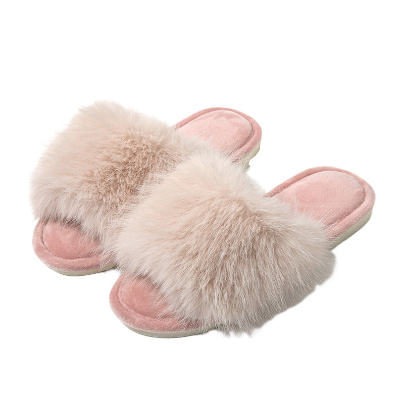 Plush Fur Slippers for Women