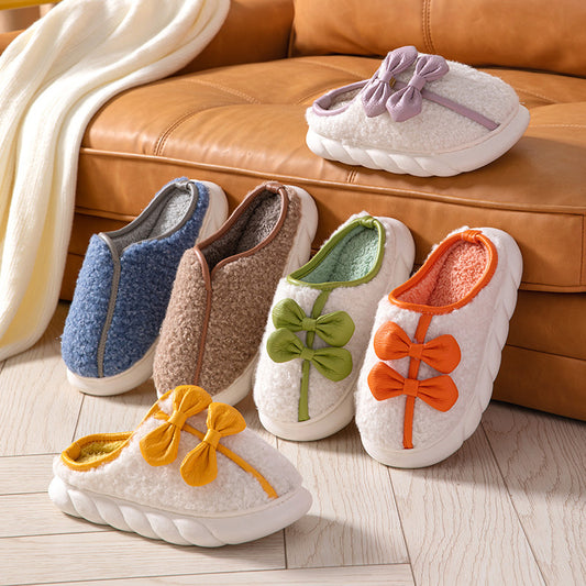 Women's Clog Slippers with Double Bows