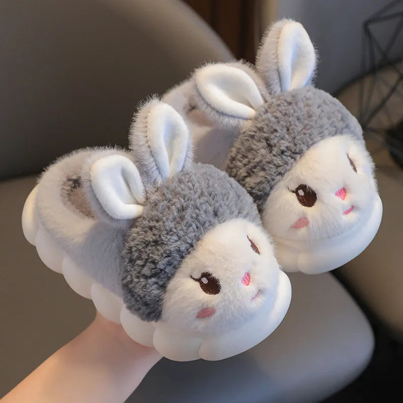 Plush Rabbit Slippers for Girls