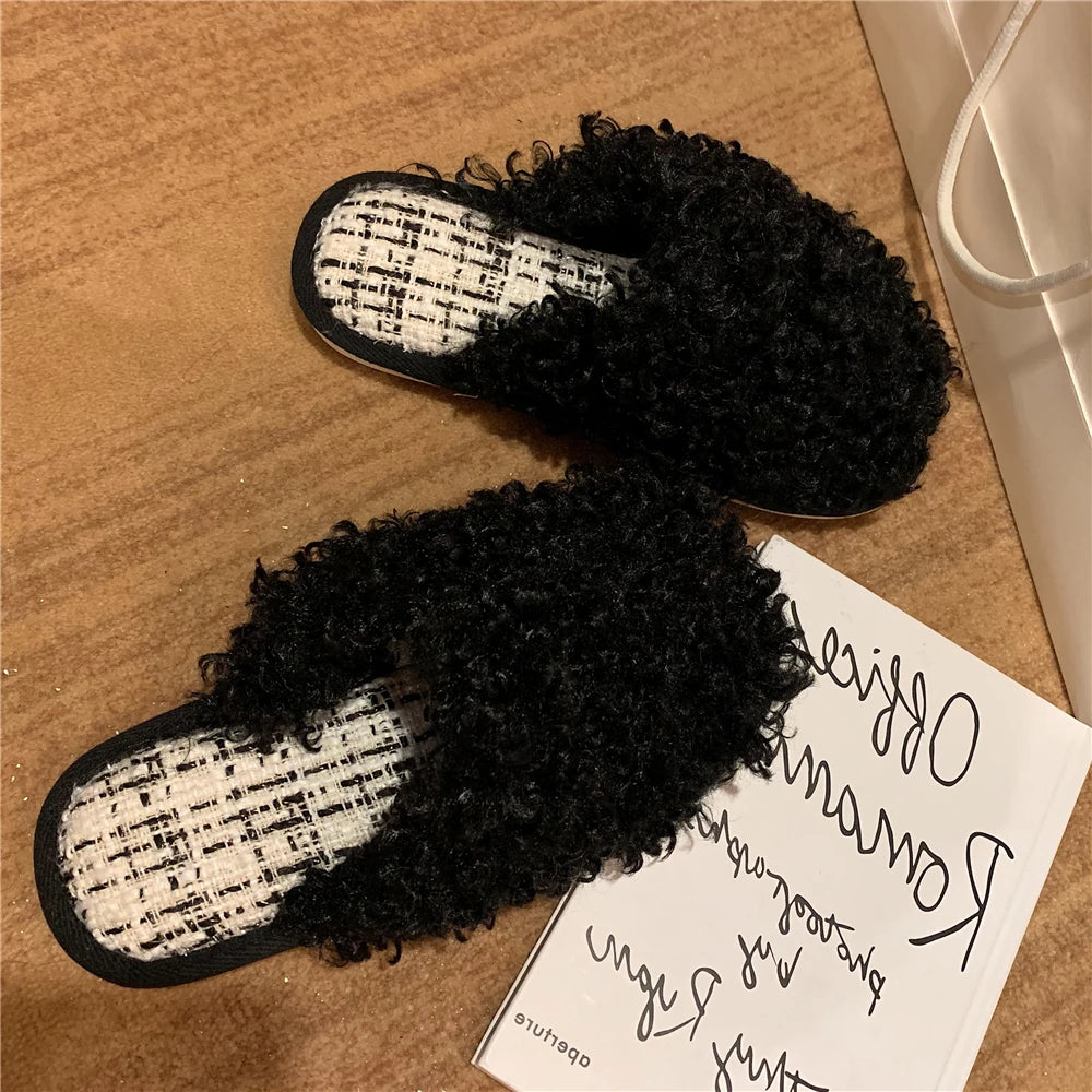 Furry Slippers for Women