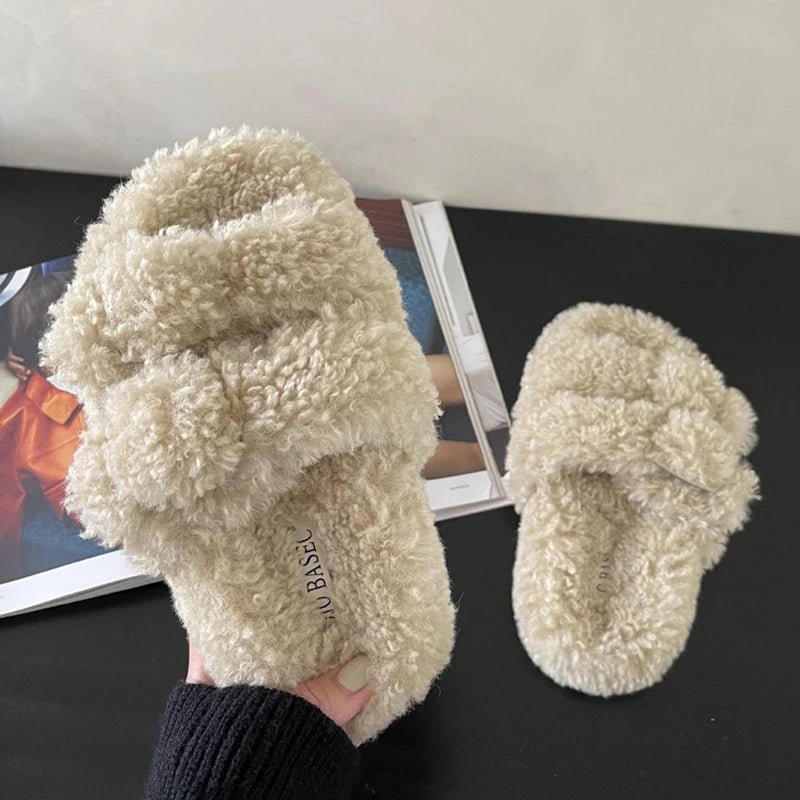 Fashion Lamb Slippers for Women
