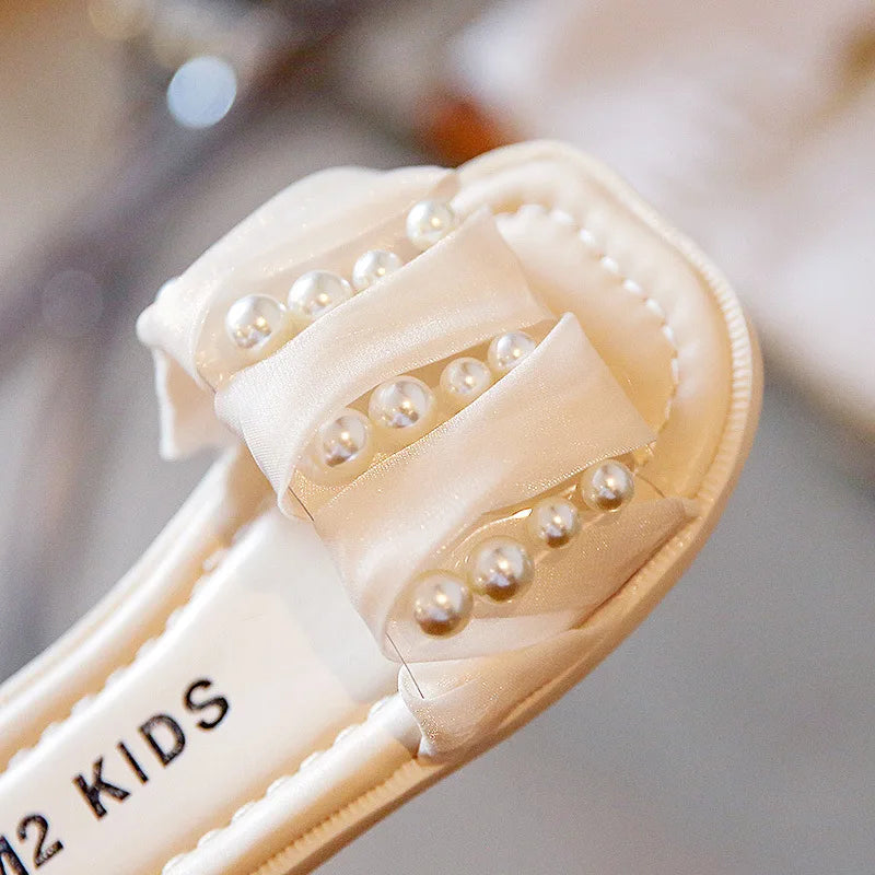 Fashion Slippers with Pearls for Girls