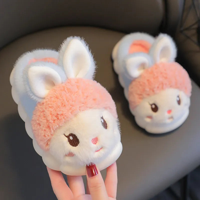 Plush Rabbit Slippers for Girls