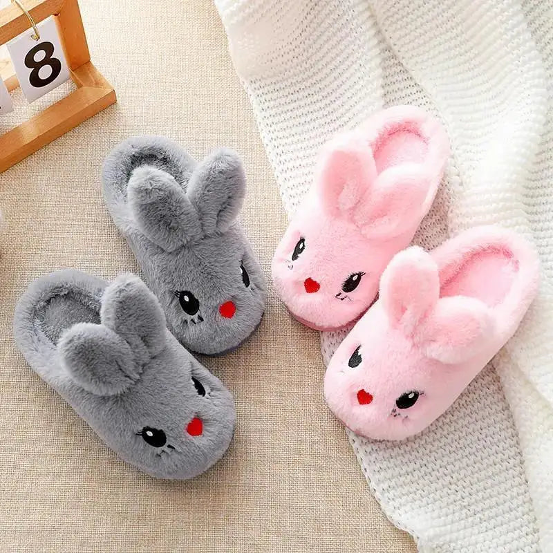 Furry Rabbit Slippers for Girls