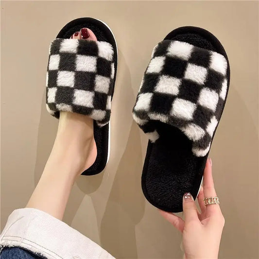Checkerboard Slippers for Women