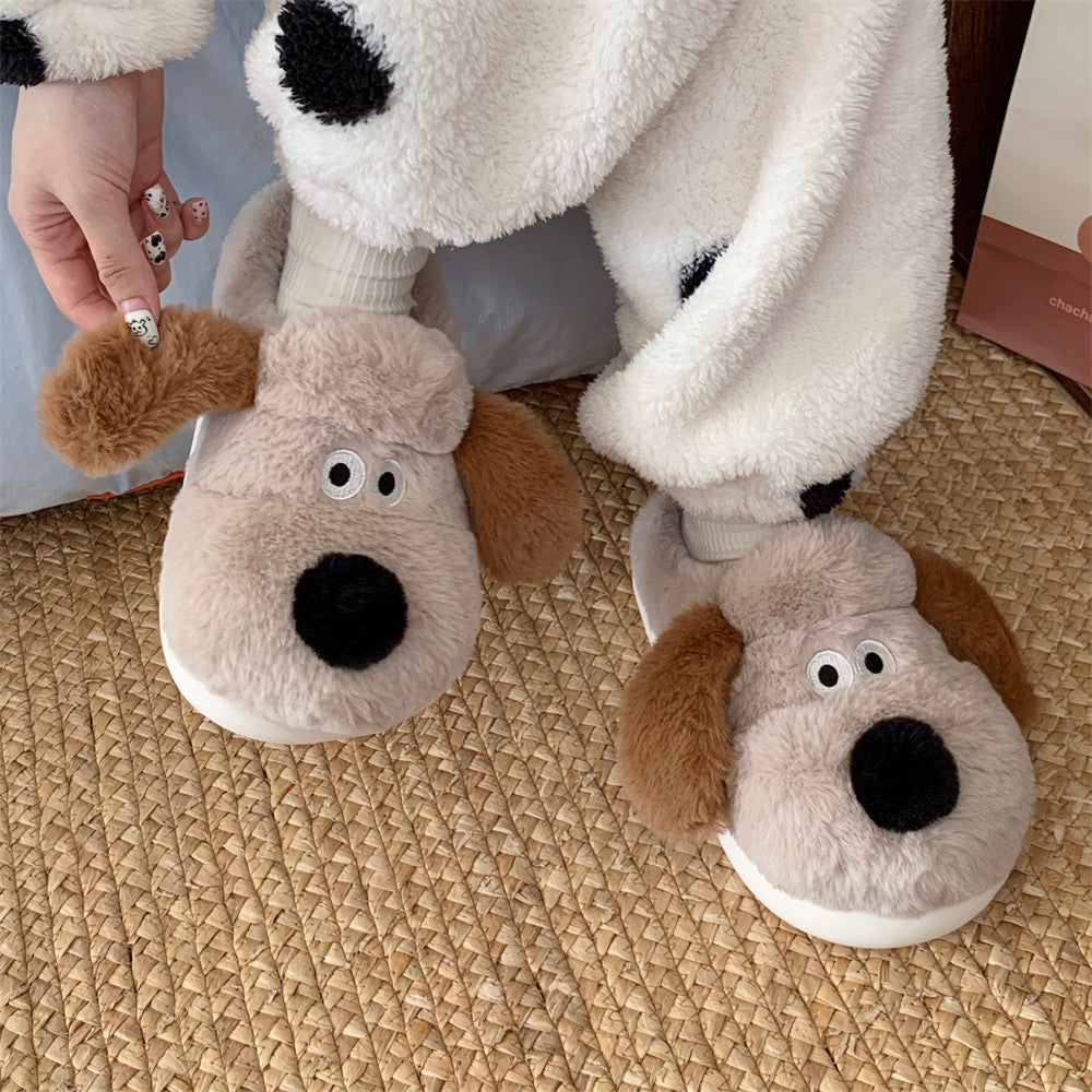 Plush Dog Slippers for Girls