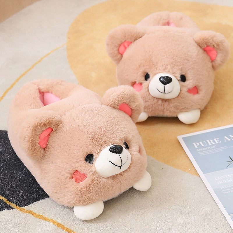 Plush Animal Slippers for Girls