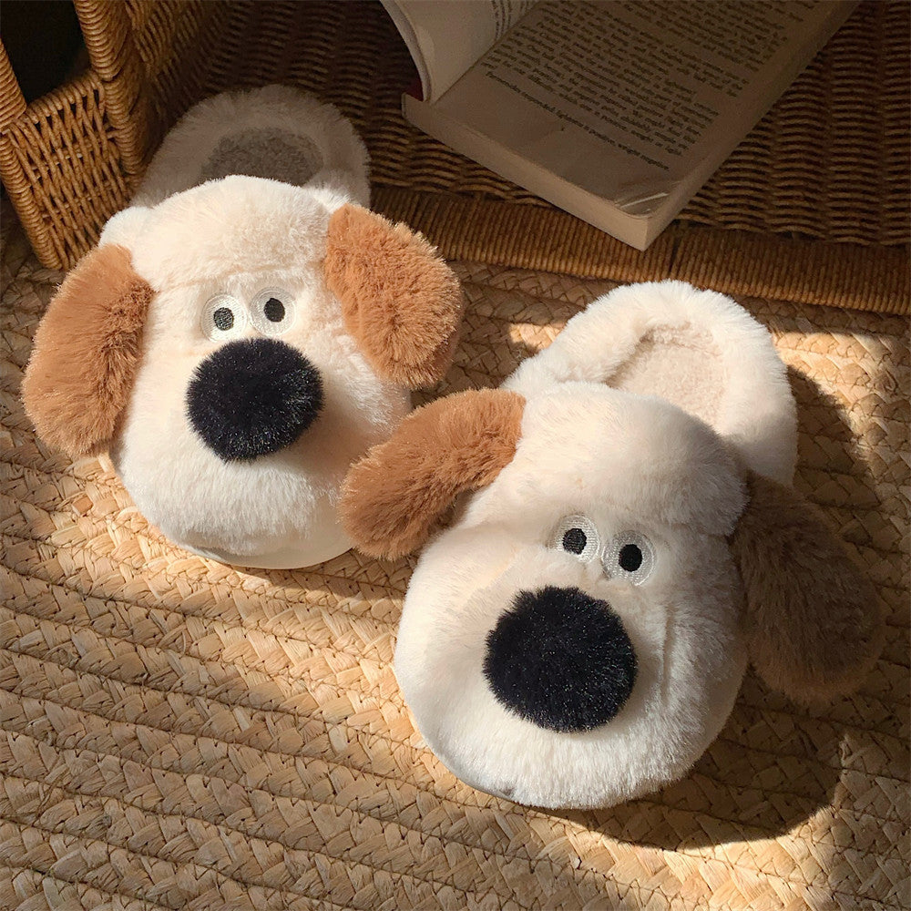 Plush Dog Slippers for Girls