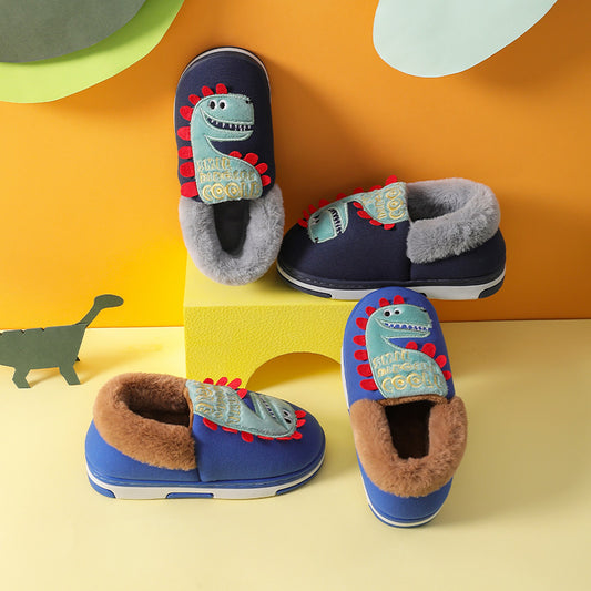 Dinosaur Slippers for Boys - Non-Slip
