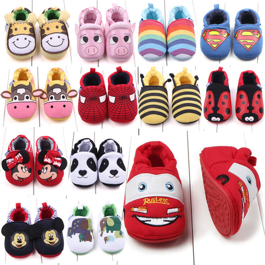 Character Slippers with Rubber Soles for Toddlers
