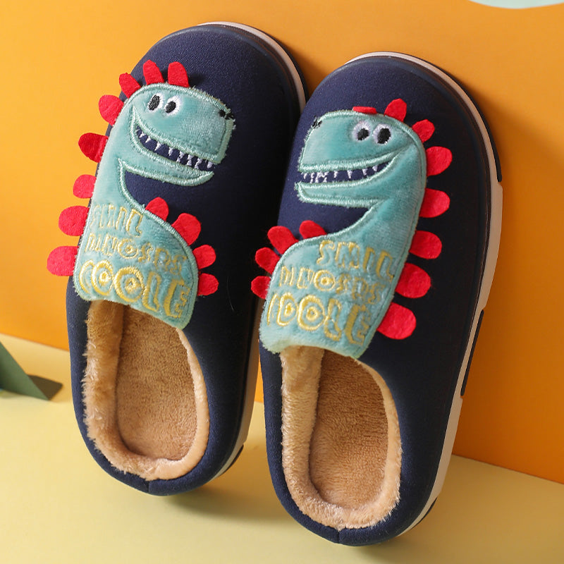 Dinosaur Slippers for Boys - Non-Slip