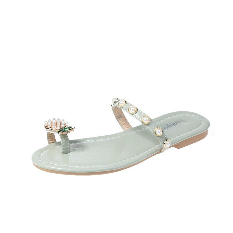 Pineapple and Pearl Summer Slippers for Women