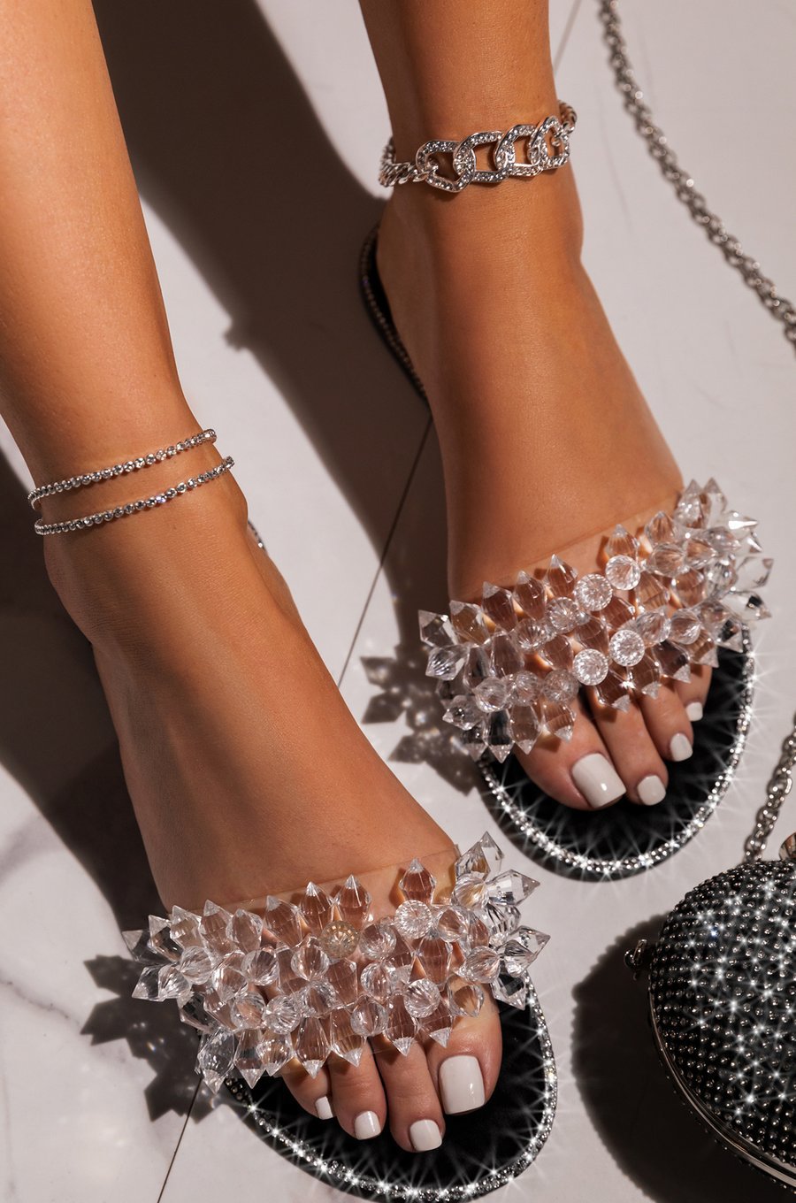 Crystals and Rhinestone Slippers for Women