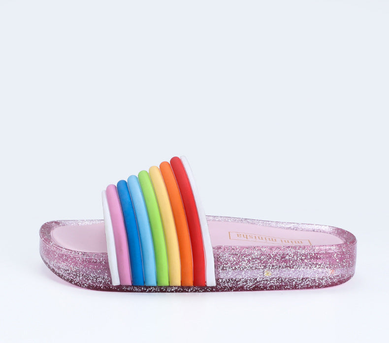 Rainbow Slippers for Girl's