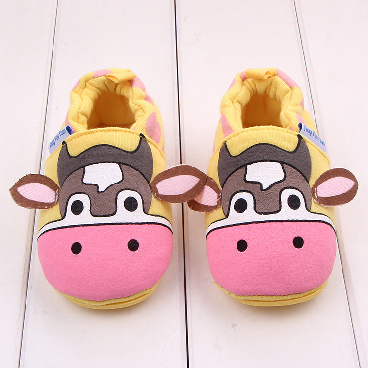 Character Slippers with Rubber Soles for Toddlers