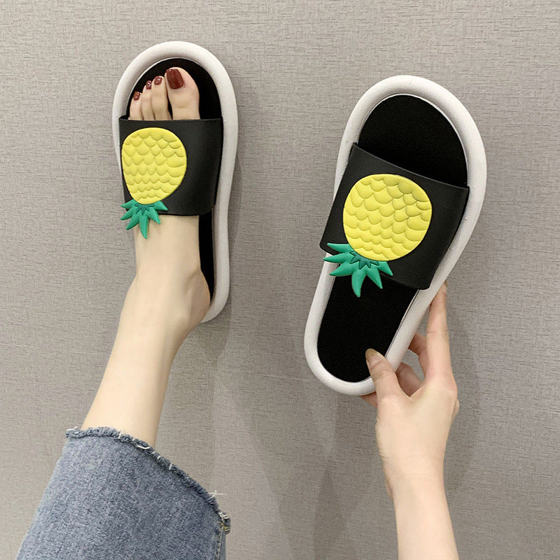 Women's Open-Toe Slippers with Fruit