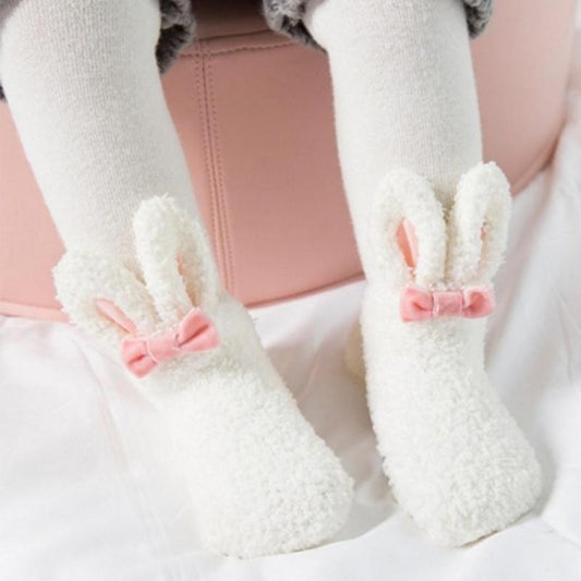 Fleece Socks with Rabbit Ears for Baby Girls