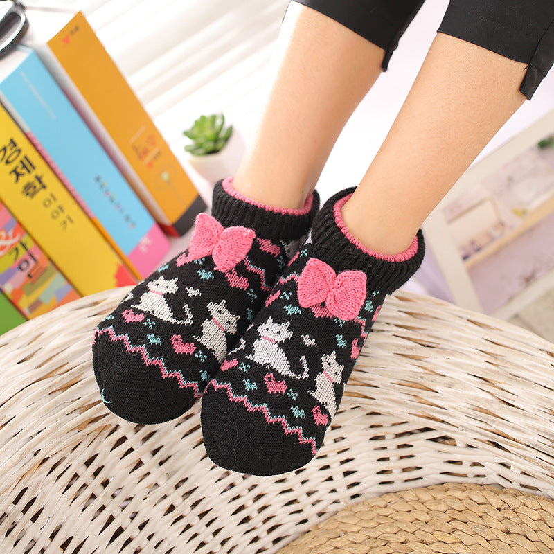 Acrylic Slipper Socks for Women - Non-Slip