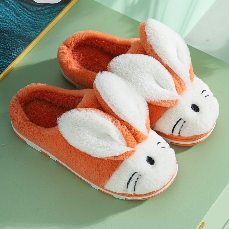 Plush Slippers with Rabbit Ears for Children