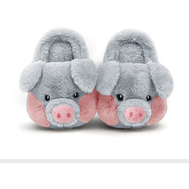 Plush Pig Slippers for Women