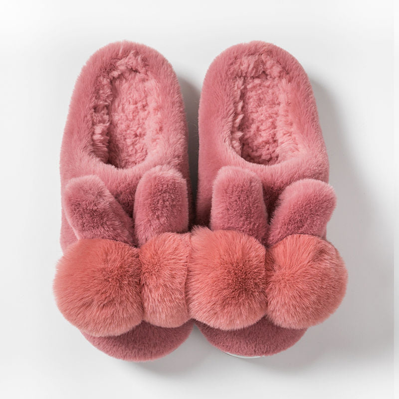 Fluffy Bunny Slippers for Women