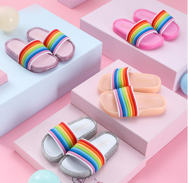 Rainbow Slippers for Girl's
