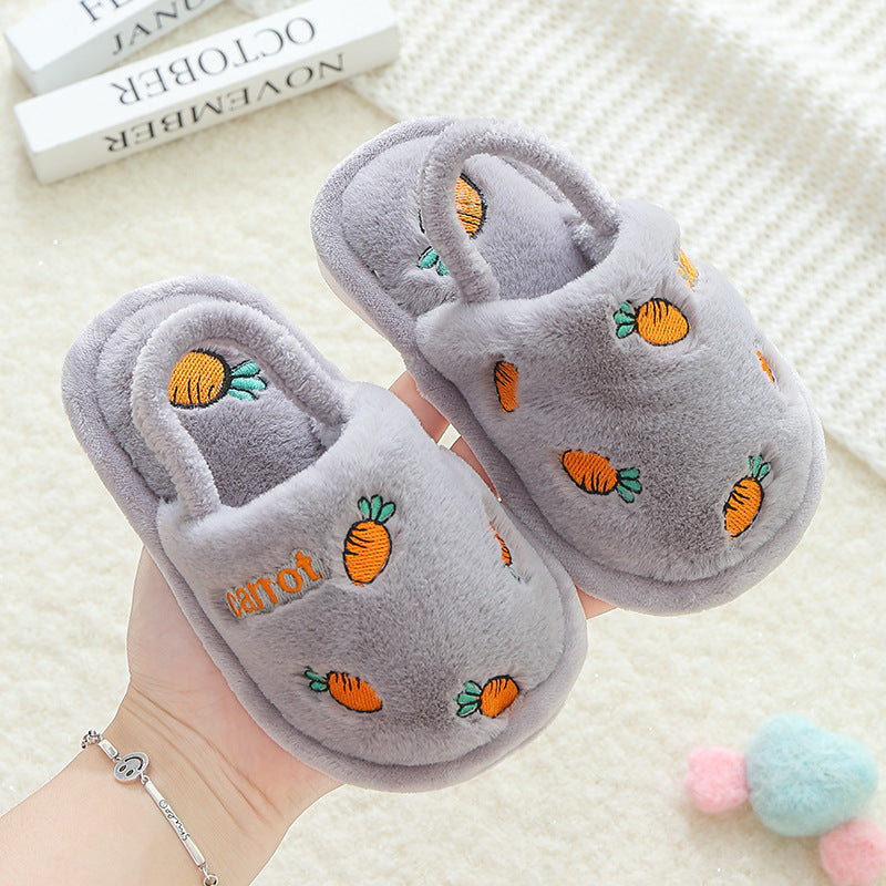 Sling-Back Cotton Slippers for Baby Girls