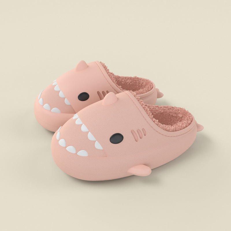 Shark Slippers with Plush Lining for Kids