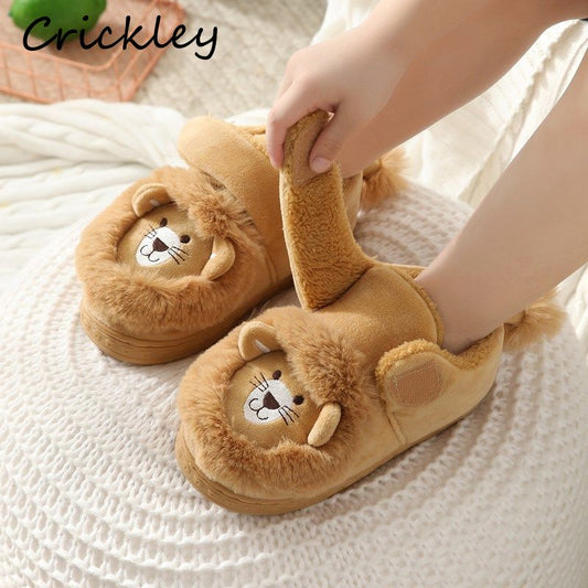 Childrens Lion Slippers for Boys and Girls
