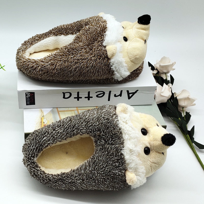 Womens Fuzzy Animal Slippers - Slippers Galore