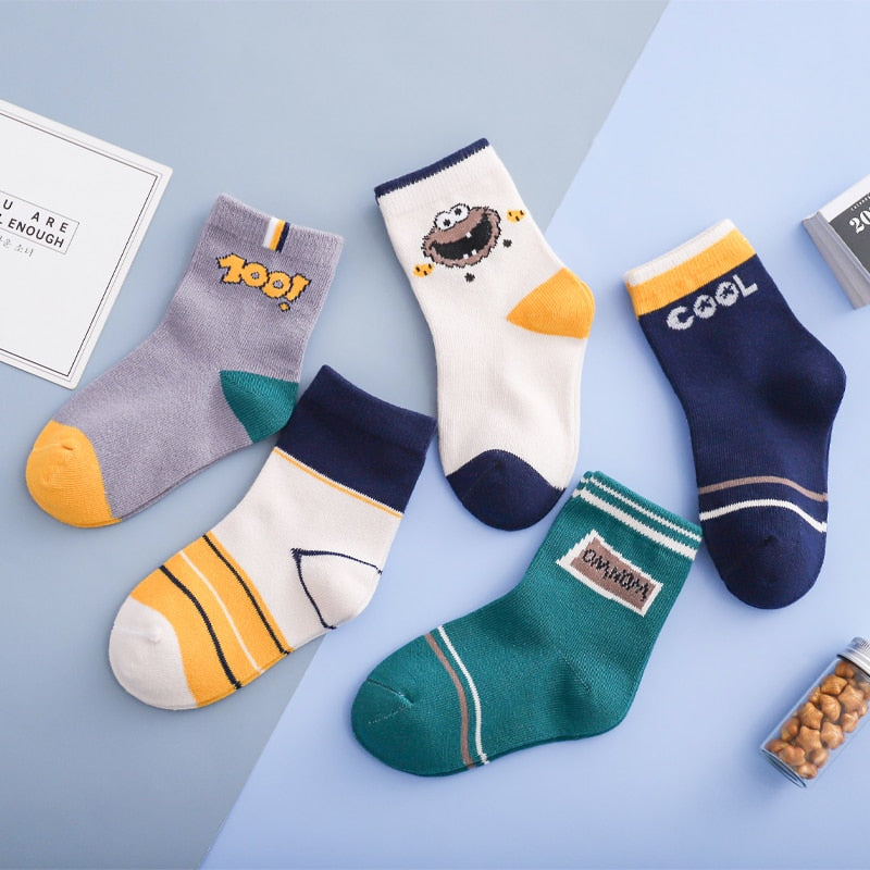 Knit Socks for Boys - 5 pairs