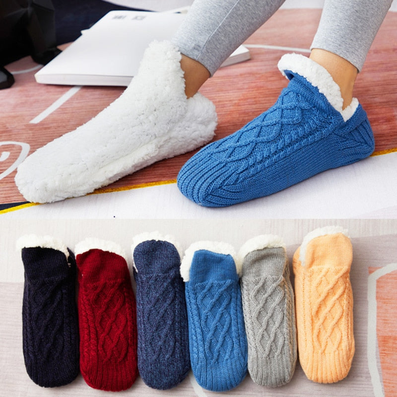 Non-Slip Socks with Faux-Sherpa Lining