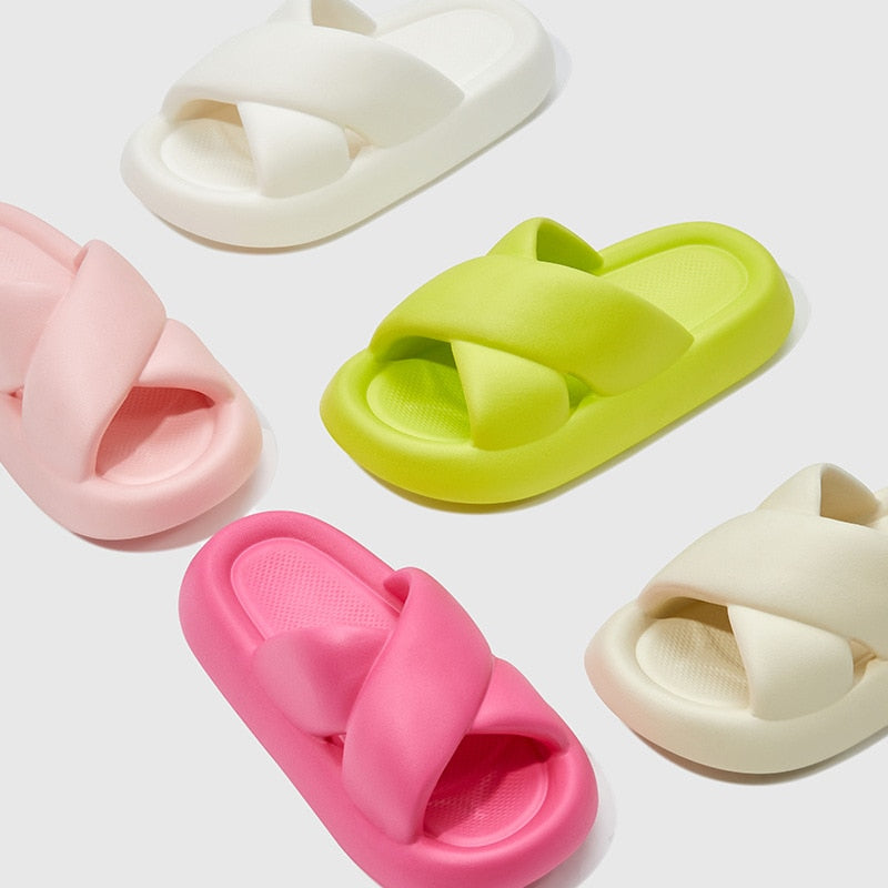 Criss Cross Summer Slippers for Women - Slippers Galore