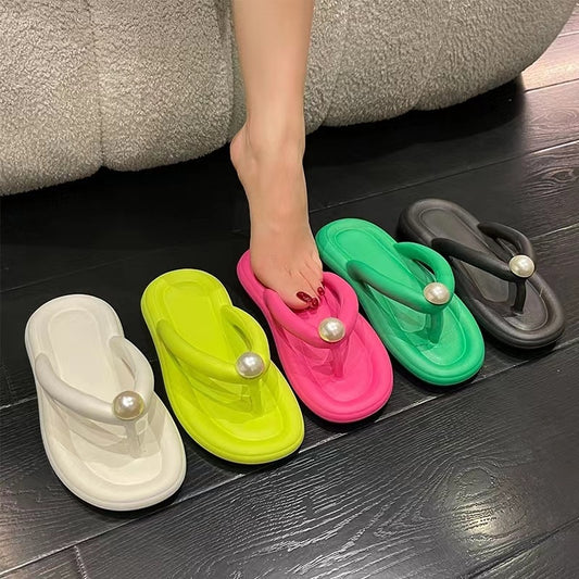 Fashion Pearl Soft Thong Slippers for Women - Slippers Galore