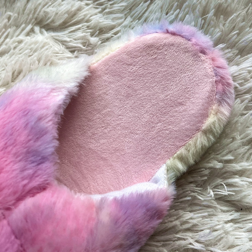 Womens Animal Fluffy Slippers