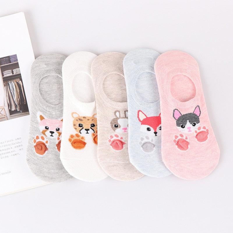 Animal Cotton Socks - 5 Pairs