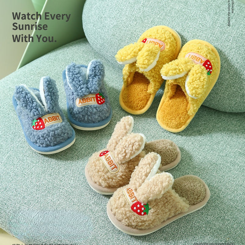 Children's Cotton Bunny Ears Slippers