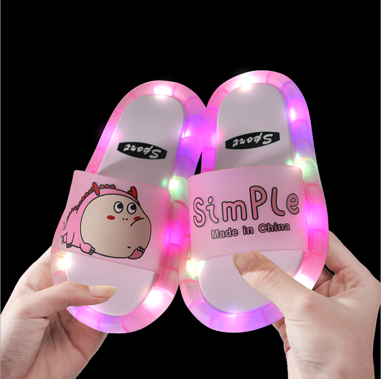 Glowing Dinosaur Slippers for Children