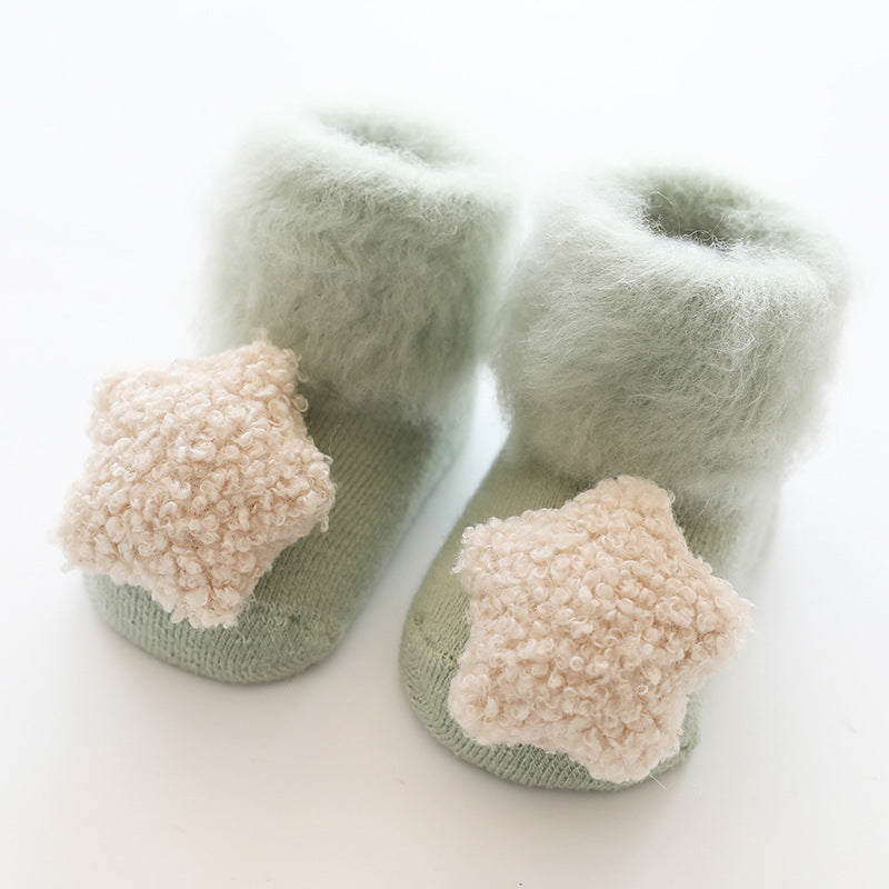 3-D Non-Slip Socks for Baby Girls