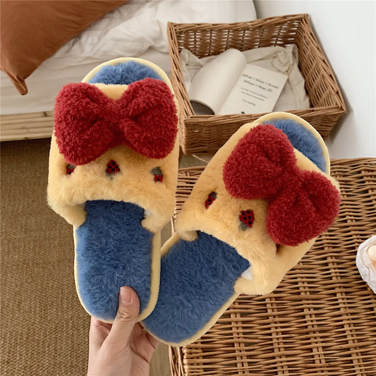 Princess Style Bow Slippers for Women