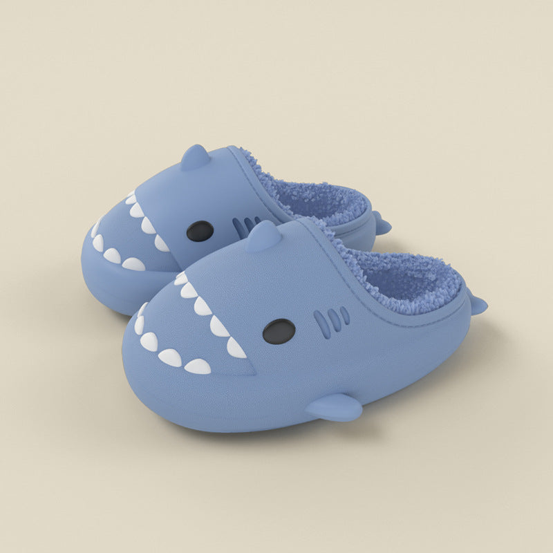 Shark Slippers with Plush Lining for Kids