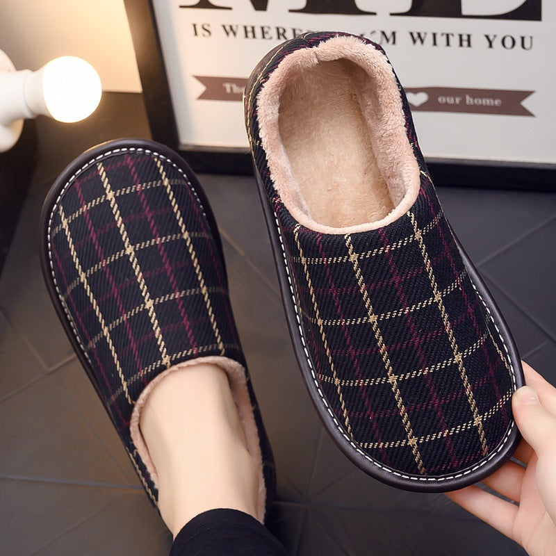 Cotton Fabric Slippers with Platform