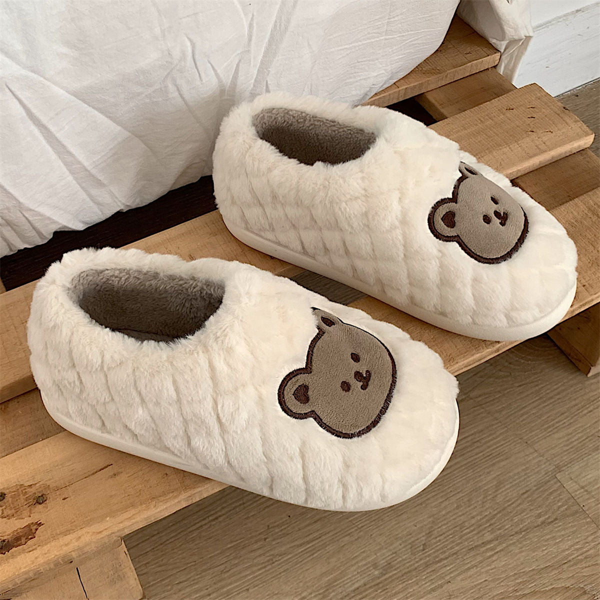 Fuzzy Animal Slippers for Girls